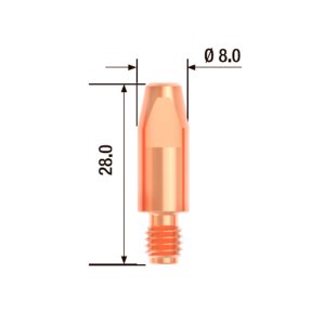 FUBAG Контактный наконечник M6х28 мм ECU D=0.9 мм (25 шт.) в Курске фото