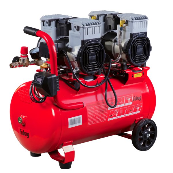 Компрессор безмасляный малошумный FUBAG OLS 500/50 CM2х2 + Набор пневмоинструмента Basic S1000 (3 предмета) в ПОДАРОК в Курске фото
