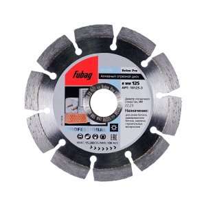 Алмазный отрезной диск FUBAG Beton Pro D125 мм/ 22.2 мм по бетону в Курске фото