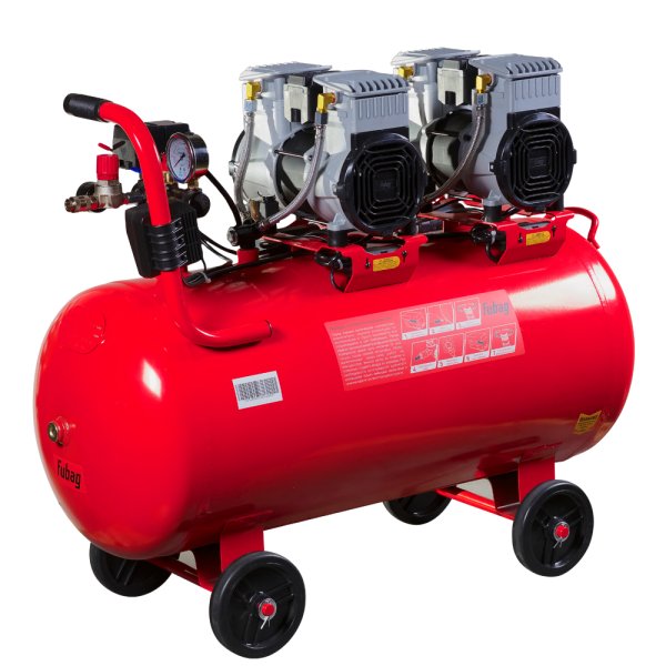 Компрессор воздушный безмасляный малошумный FUBAG OLS 500/100 CM2х2 + Набор пневмоинструмента (5 предметов) в ПОДАРОК в Курске фото