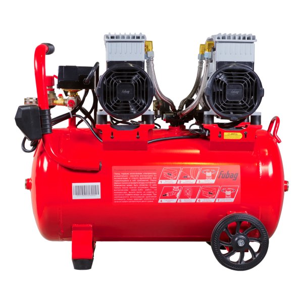 Компрессор безмасляный малошумный FUBAG OLS 500/50 CM2х2 + Набор пневмоинструмента Basic S1000 (3 предмета) в ПОДАРОК в Курске фото