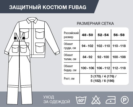 Защитный костюм Fubag размер 48-50 рост 3 в Курске фото