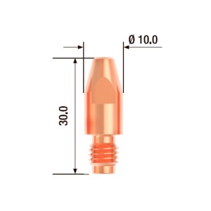 FUBAG Контактный наконечник M8х30 мм ECU D=1.4 мм (10 шт.) в Курске фото