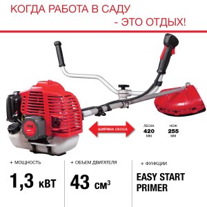 FUBAG Бензиновый триммер FPT 43 + Триммерная леска  сечение витой квадрат L 130 м * 2.4 мм в ПОДАРОК в Курске фото