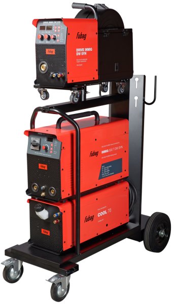 Сварочный полуавтомат INMIG 500T DW SYN + Подающий механизм DRIVE INMIG DW SYN + Шланг-пакет 5 м + Горелка FB 500 3 м + Блок жидкостного охлаждения + Тележка в Курске фото