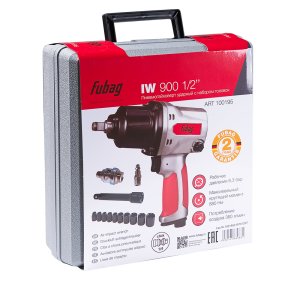 FUBAG Пневмогайковерт ударный IW900 1/2 дюйма + набор головок в кейсе в Курске фото