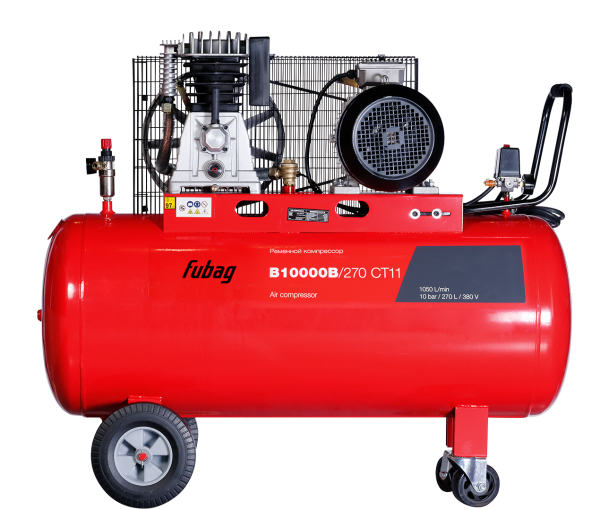 Ременной одноступенчатый компрессор FUBAG B10000B/270 CT11 + Набор пневмоинструмента 34 предмета (в кейсе) + Набор пневмоинструмента Basic S1000 3 предмета в ПОДАРОК! в Курске фото