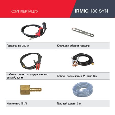 FUBAG Сварочный полуавтомат IRMIG 180 SYN с горелкой 250 А 3 м в комплекте в Курске фото