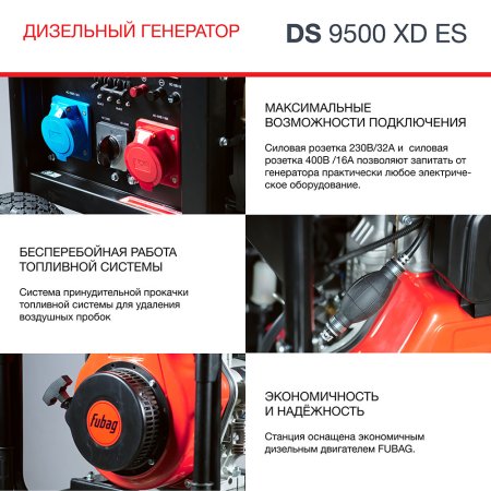 FUBAG Дизельный генератор (одно- и трехфазный) с электростартером DS 9500 XD ES в Курске фото